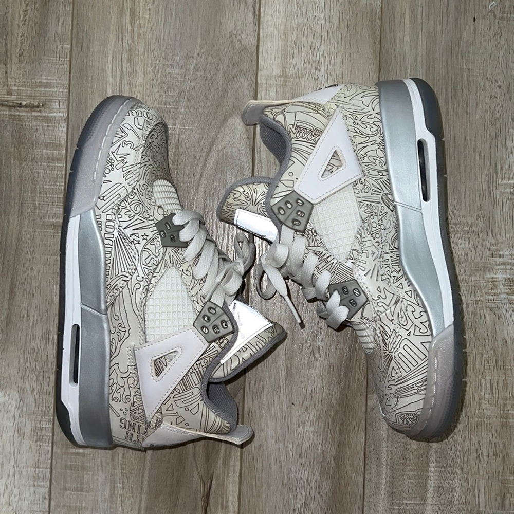JORDAN 4s RETRO- LASER, WOMENS 5.5